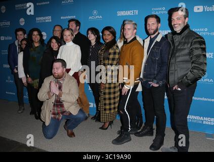 3 febbraio 2019 - Park City, Utah, Stati Uniti - il cast di ''Late Night'' partecipa alla prima all'Eccles Theater durante il Sundance Film Festival 2019. (Immagine di credito: © Debby Wong/ZUMA Wire) Foto Stock
