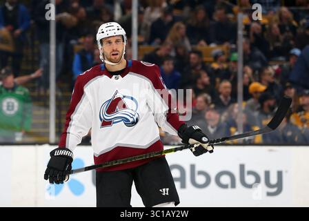 10 febbraio 2019; Boston, Massachusetts, Stati Uniti; il difensore dei Colorado Avalanche Patrik Nemeth (12) durante una partita della NHL tra Colorado Avalanche e Boston Bruins al TD Garden. Boston ha vinto 2-1 ai supplementari. Anthony Nesmith/CSM(immagine di credito: &Copy; Anthony Nesmith/CSM tramite cavo ZUMA) Foto Stock