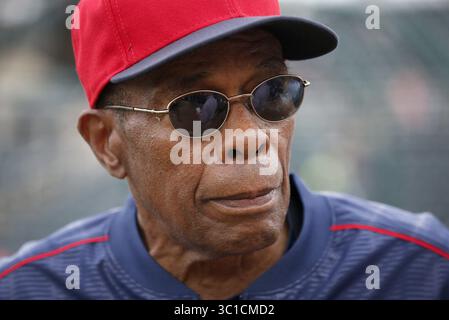 3 marzo 2016 - Fort Myers, Florida, Stati Uniti - Minnesota Twins Rod Carew. - 3 marzo 2016, Fort Myers, Florida, Hammond Stadium, allenamento primaverile dei Minnesota Twins, MLB, baseball, Minnesota Twins vs. Boston Red Sox (immagine di credito: Carlos Gonzalez/Minneapolis Star Tribune/TNS via ZUMA Wire) Foto Stock