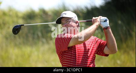 1 agosto 2015 - Blaine, MN, Stati Uniti - Kenny Perry ha iniziato la dodicesima buca. / Blaine, Minnesota / 1° agosto 2015 / 11:00 - INFORMAZIONI GENERALI: Secondo round del torneo di golf 3M Championship presso le TPC Twin Cities di Blaine. Si è giocato anche il Greats of Golf Competition, con i giocatori che si radunavano dopo il torneo di golf al mattino. Tra i migliori giocatori del passato in programma ci sono Jack Nicklaus e Gary Player. (Immagine di credito: Jim Gehrz/Minneapolis Star Tribune/TNS via cavo ZUMA) Foto Stock