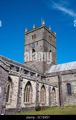 St Davids Cathedral in Pembrokeshire West Wales Regno Unito Foto Stock