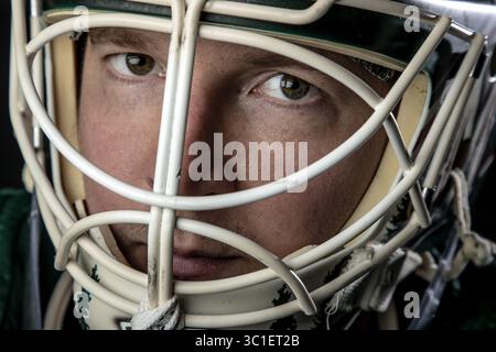 13 settembre 2018 - St. Paul, Minnesota, Stati Uniti - il portiere del Minnesota Wild Devan Dubnyk..... .. Â€“ 13 settembre 2018, St. Paul, Minnesota, Xcel Energy Center, NHL, Minnesota Wild Media Day (immagine di credito: Carlos Gonzalez/Minneapolis Star Tribune/TNS via ZUMA Wire) Foto Stock