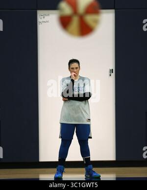 1 maggio 2018 - Minneapolis, Minn, USA - Stati Uniti - Lindsay Whalen inizia la sua quindicesima stagione nella WNBA come Floor General della Minnesota Lynx. (Immagine di credito: Shari L. Gross/Minneapolis Star Tribune/TNS via cavo ZUMA) Foto Stock