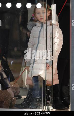 Michelle Hunziker, Sole Trussardi, Celeste Trussardi a Milano, Italia, 15 febbraio 2019 (Credit Image: © Nocredit/Soevermedia via ZUMA Press) Foto Stock