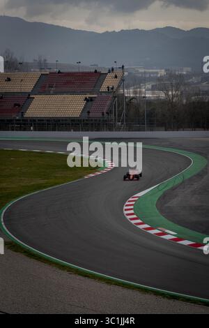 19 febbraio 2019 - Montmelo, Barcellona, Spagna - Charles Leclerc del team Ferrari sul circuito de Catalunya di Montmelo (provincia di Barcellona) duirando la sessione di test pre-stagione. (Immagine di credito: © Jordi Boixareu/ZUMA Wire) Foto Stock