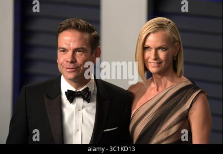 24 febbraio 2019 - Beverly Hills, California, Stati Uniti - Lachlan Murdoch e Sarah Murdoch sul Red carpet del 2019 Vanity Fair Oscar Party tenutosi al Wallis Annenberg Center di Beverly Hills, California, domenica 24 febbraio 2019. JAVIER ROJAS/PI (immagine di credito: © Prensa Internacional via cavo ZUMA) Foto Stock
