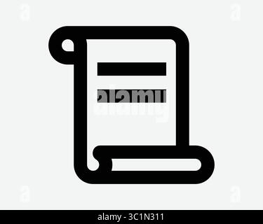 Scorrimento carta testo antico testo manoscritto documento documento documento documento messaggio Papiro retro vecchio simbolo nero bianco simbolo simbolo illustrazione vettoriale Illustrazione Vettoriale