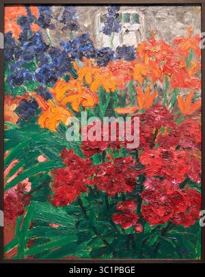 Giardino dei fiori, 1917, Emil Nolde (Nolde, 1867-Seebüll, 1956), museo Thyssen Bornemisza, Madrid, Spagna. Foto Stock