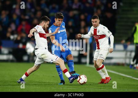 9 marzo 2019 - Getafe, MADRID, SPAGNA - Mata del Getafe CF durante il campionato spagnolo, la Liga, partita di calcio giocata tra Getafe CF e SD Huesca allo stadio Butarque di Getafe, Madrid, Spagna, il 9 marzo 2019. (Immagine di credito: © AFP7 via cavo ZUMA) Foto Stock