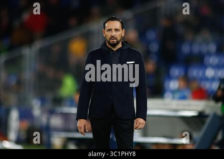 9 marzo 2019 - Getafe, MADRID, SPAGNA - Jose Bordalas, allenatore del Getafe CF, durante il campionato spagnolo, la Liga, partita di calcio giocata tra Getafe CF e SD Huesca allo stadio Butarque di Getafe, Madrid, Spagna, il 9 marzo 2019. (Immagine di credito: © AFP7 via cavo ZUMA) Foto Stock