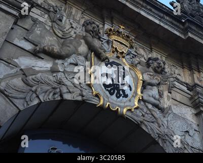 Royal Gate Architectural Detail, Szczecin, Polonia Foto Stock