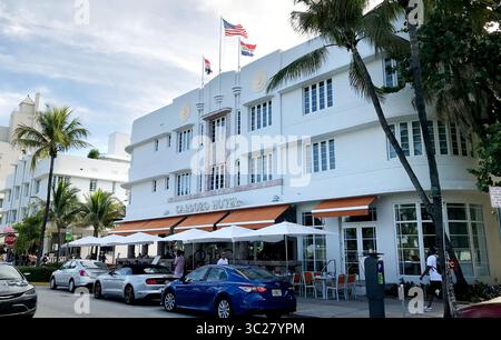 10 maggio 2019 - Miami Beach, FL, USA - il Cardozo Hotel su Ocean Drive e 13th Street a Miami Beach riaprirà il 15 maggio dopo un rinnovo di quattro anni, da $ 15 milioni. (Immagine di credito: © TNS via cavo ZUMA) Foto Stock