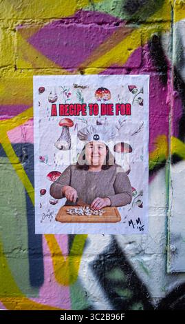 Street art di Erin Patterson a Melbourne, Australia Foto Stock