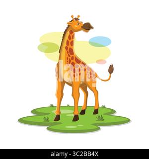Vettore di progettazione giraffa. Concetto vettoriale giraffa. Illustrazione Vettoriale