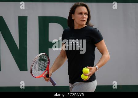 25 maggio 2019 - Parigi, FRANCIA - Sandra Zaniewska durante le esercitazioni in vista del torneo Roland Garros Grand Slam 2019 (immagine di credito: © AFP7 via ZUMA Wire) Foto Stock