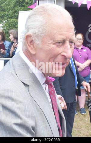 Sua Maestà il Re partecipa al Sandringham Flower Show, 23 luglio 2025 Credit: James Taylor/Alamy Live News Foto Stock