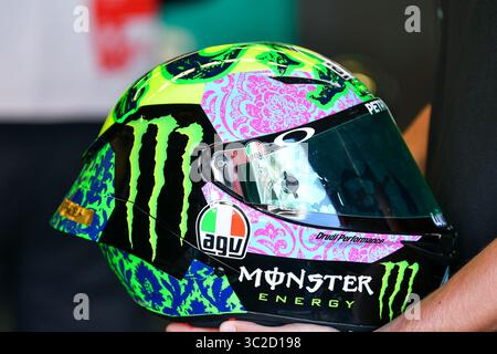 1 giugno 2019 - Mugello, FLORENCIA, ITALIA - Franco Morbidelli casco durante il sabato FP all'autodromo Internazionale del Mugello ITALIA per la sesta prova del Campionato del mondo MotoGP, dal 31 maggio al 2 giugno (Credit Image: © AFP7 via ZUMA Wire) Foto Stock
