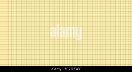 Sfondo quaderno in carta giallo legale per la scrittura di modelli legali e note. Ideale per l'uso in ufficio o nel diario. Classico foglio rigato con Illustrazione Vettoriale