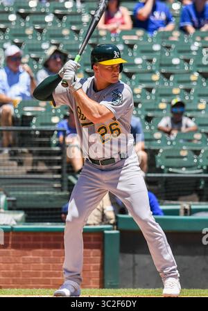 8 giugno 2019: Matt Chapman, terza base degli Oakland Athletics #26 in battuta in una partita pomeridiana della MLB tra gli Oakland Athletics e i Texas Rangers al Globe Life Park di Arlington, Texas ha sconfitto Oakland 10-5 Albert pena/CSM(Credit Image: &Copy; Albert pena/CSM via ZUMA Wire) Foto Stock