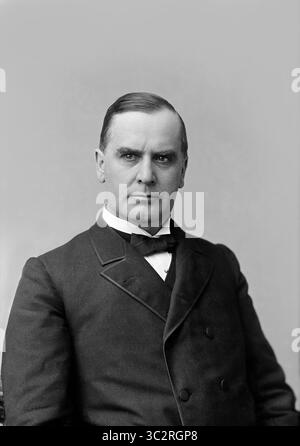 8, 1507, USA: William McKinley (1843-1901), 25° Presidente degli Stati Uniti 1897-1901, Half-Length Portrait, Fotografia di Charles Milton Bell, tra il 1877 e il 1889 (Credit Image: © JT Vintage/Glasshouse via ZUMA Wire) Foto Stock