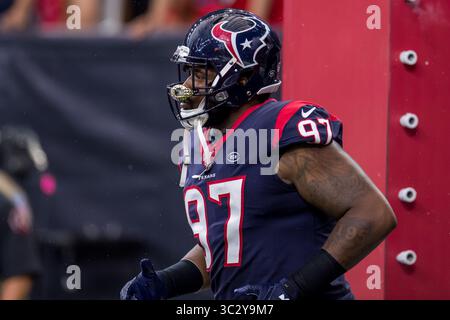 17 agosto 2019: Il defensive end degli Houston Texans Angelo Blackson (97) prima di una gara di pre-stagione tra i Detroit Lions e gli Houston Texans all'NRG Stadium di Houston, Texas. ..Trask Smith/CSM(immagine di credito: &Copy; Trask Smith/CSM tramite filo ZUMA) Foto Stock