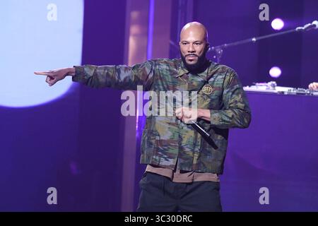 25 agosto 2019, Newark, New Jersey, USA: COMMON si esibisce al Black Girls Rock Awards show alla NJPAC. (Immagine di credito: © Ricky Fitchett/ZUMA Wire) Foto Stock