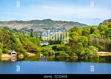 Rydal Water, Rydal, Ambleside, Lake District, Westmorland, Cumbria, Inghilterra Foto Stock