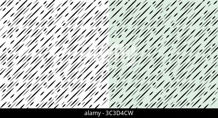 Motivo monocromatico senza cuciture di linee diagonali. Linee rette nere di diverso spessore. Cruscotto intermittente affilato. Semplice sfondo geometrico Illustrazione Vettoriale