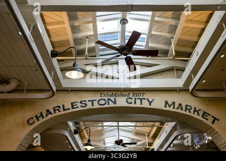 L'iconico mercato cittadino di Charleston, South Carolina. Foto Stock
