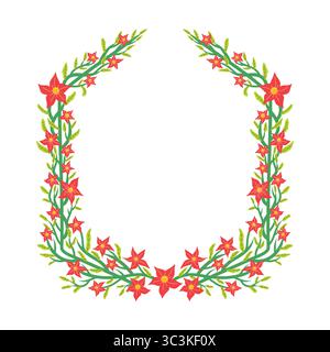 Vettore telaio per fiori. Splendida cornice Illustrazione Vettoriale