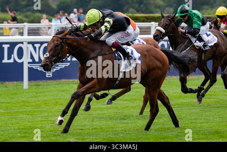 Ascot, Regno Unito, sabato 26 luglio 2025; Fitzella e il fantino Oisin Murphy vincono il Sodexo Live! Princess Margaret Stakes (gruppo 3) per l'allenatore Hugo Palmer e i proprietari Mr. D. R. Passant & Hefin Williams. Crediti JTW equine Images / Alamy Live News. Foto Stock