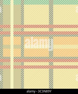 Un motivo a quadri giallo e rosso caldo crea un design in tessuto allegro e invitante Foto Stock