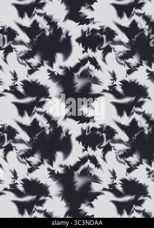 Il motivo in bianco e nero astratto crea uno sfondo dinamico e visivamente interessante Foto Stock