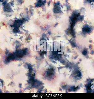 Un motivo tie dye senza cuciture crea uno sfondo astratto e colorato Foto Stock