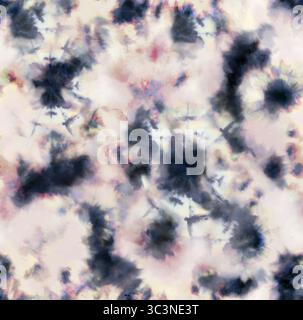 Un motivo tie dye senza cuciture crea uno sfondo astratto e colorato Foto Stock