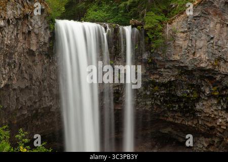Tamanawas Falls lungo il Tamanawas Falls Trail, Mt. Hood National Scenic Byway, Mt Hood National Forest, Oregon Foto Stock