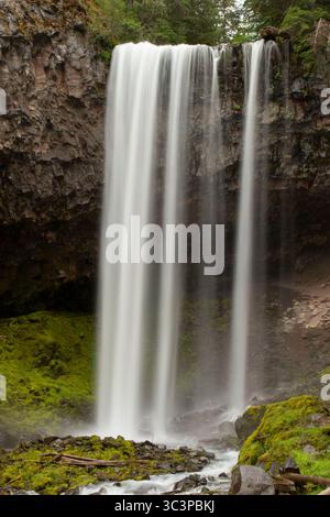 Tamanawas Falls lungo il Tamanawas Falls Trail, Mt. Hood National Scenic Byway, Mt Hood National Forest, Oregon Foto Stock