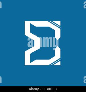 Disegno astratto del logo lettera E. Illustrazione Vettoriale