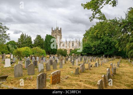 St Mary's Church Fairford. La più completa serie di vetrate medievali del paese, Foto Stock