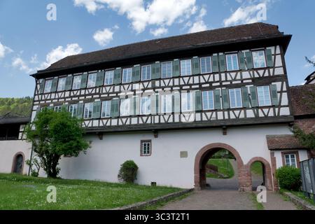 Monastero di Hirsau: Case a graticcio sui terreni del monastero Foto Stock