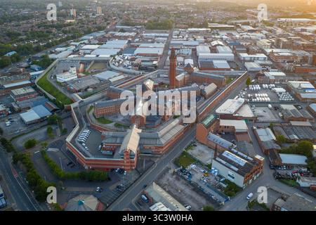 Immagine aerea del paesaggio urbano di Manchester con la prigione di Manchester HM Foto Stock
