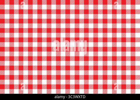 Tovaglia rossa retrò. Schema picnic senza interruzioni Illustrazione Vettoriale