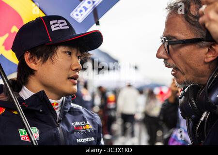 Spa Francorchamps, Belgio. 27 luglio 2025. Circuit de Spa-Francorchamps, Stavelot, Belgio. 25.July.2025; Yuki Tsunoda del Giappone e Oracle Red Bull Racing durante un Gran Premio del Belgio crediti: Jay Hirano/AFLO/Alamy Live News Credit: Aflo Co Ltd./Alamy Live News Foto Stock