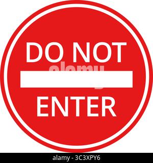 Il rosso e il bianco non inseriscono il vettore dell'icona del simbolo Illustrazione Vettoriale