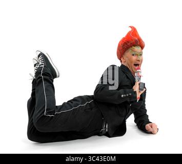Louie Spence ad un photocall per il National AIDS Trust Wig Party a Londra - 3 ottobre 2010 Foto Stock