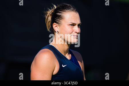17 giugno 2021: La Bielorussia Aryna Sabalenka gioca il doppio al torneo di tennis 2021 bett1open WTA 500 (immagine di credito: © Rob Prange/AFP7 via ZUMA Wire) Foto Stock