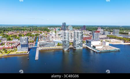 Aereo dalla città di Almere, nei Paesi Bassi Foto Stock