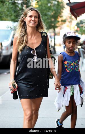 5 luglio 2018 - New York, New York, Stati Uniti - Heidi Klum e Lou Sulola Samuel visti a New York. (Immagine di credito: © Kristin Callahan/Ace Pictures via ZUMA Press) Foto Stock