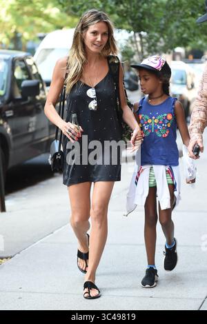 5 luglio 2018 - New York, New York, Stati Uniti - Heidi Klum e Lou Sulola Samuel visti a New York. (Immagine di credito: © Kristin Callahan/Ace Pictures via ZUMA Press) Foto Stock