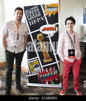 21 luglio 2018 - San Diego, California, Stati Uniti - ZACHARY LEVI e Jack Dylan Grazer promuovono la serie TV "SHAZAM!" Durante Comic con. (Immagine di credito: © Armando Gallo/ZUMA Studio) Foto Stock